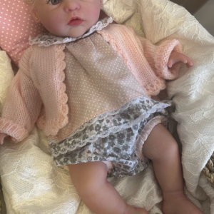 Bebê Reborn Menina Loira de Olhos Azuis
